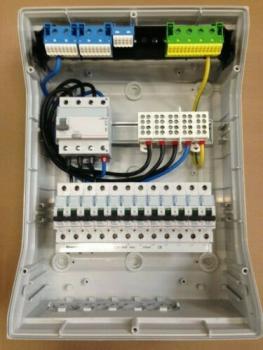 Hager VE212DN 2-reihig VECTOR Sicherungskasten Aufputz IP65 feuchtraum ANSCHLUSSFERTIG verdrahtet mit Klemmblock (#1)